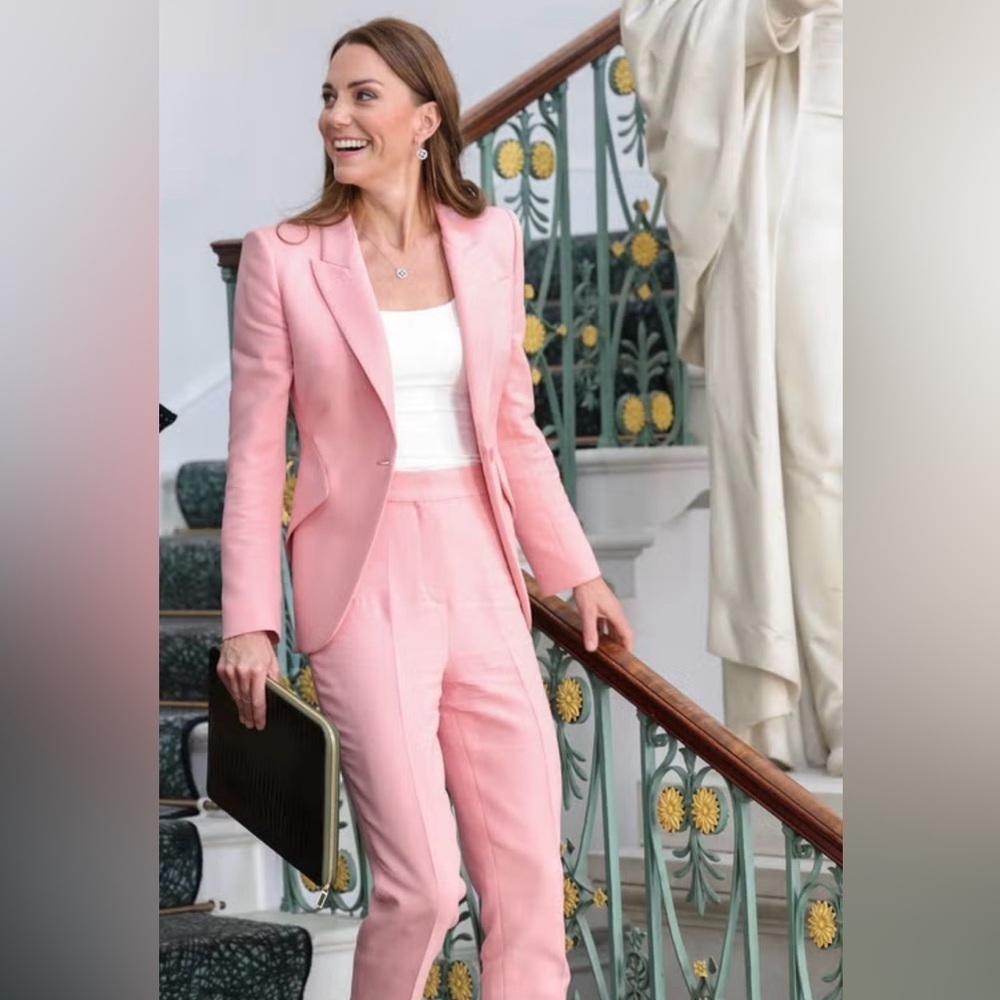 Alexander McQueen- Vibrant Pink Wool Blazer. Size 38 or US 2